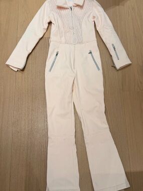 Women’s Light Pink Ski One-Piece Jacket & Pant Suit